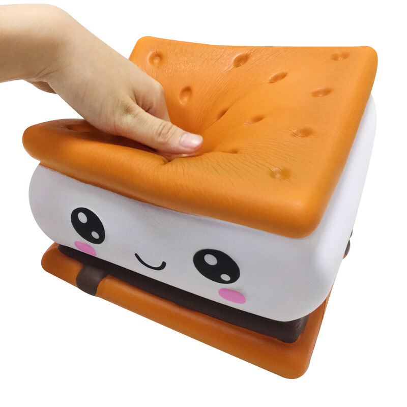 Đồ Chơi Squishy Bánh Quy Kẹp Khổng Lồ Kích Thước 20cm Chậm Tăng Tặng Kèm Bao Bì
