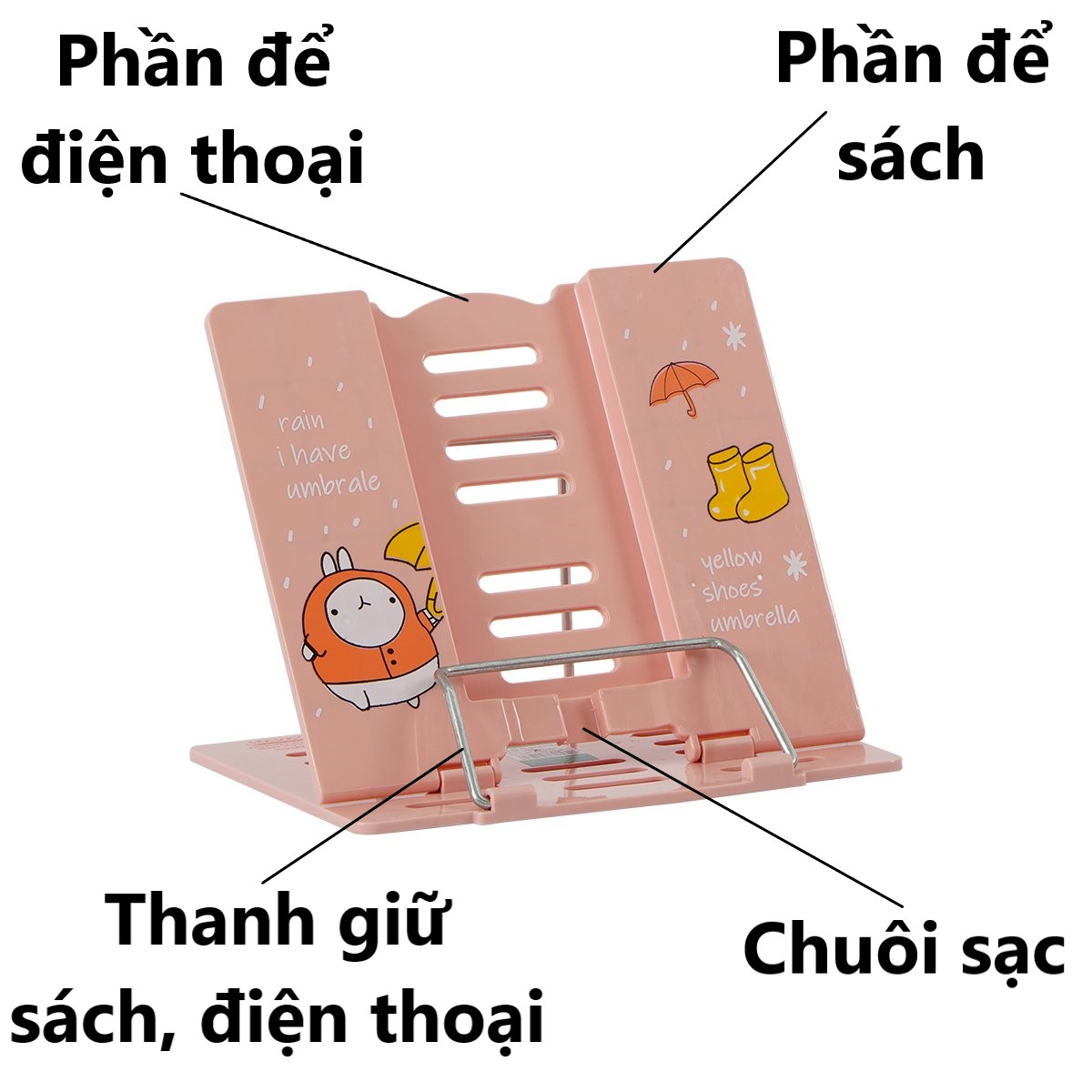 Giá đỡ đa năng Việt Nhật Hokori 5693 giá đỡ sách, điện thoại, máy tính bảng - Hàng chính hãng