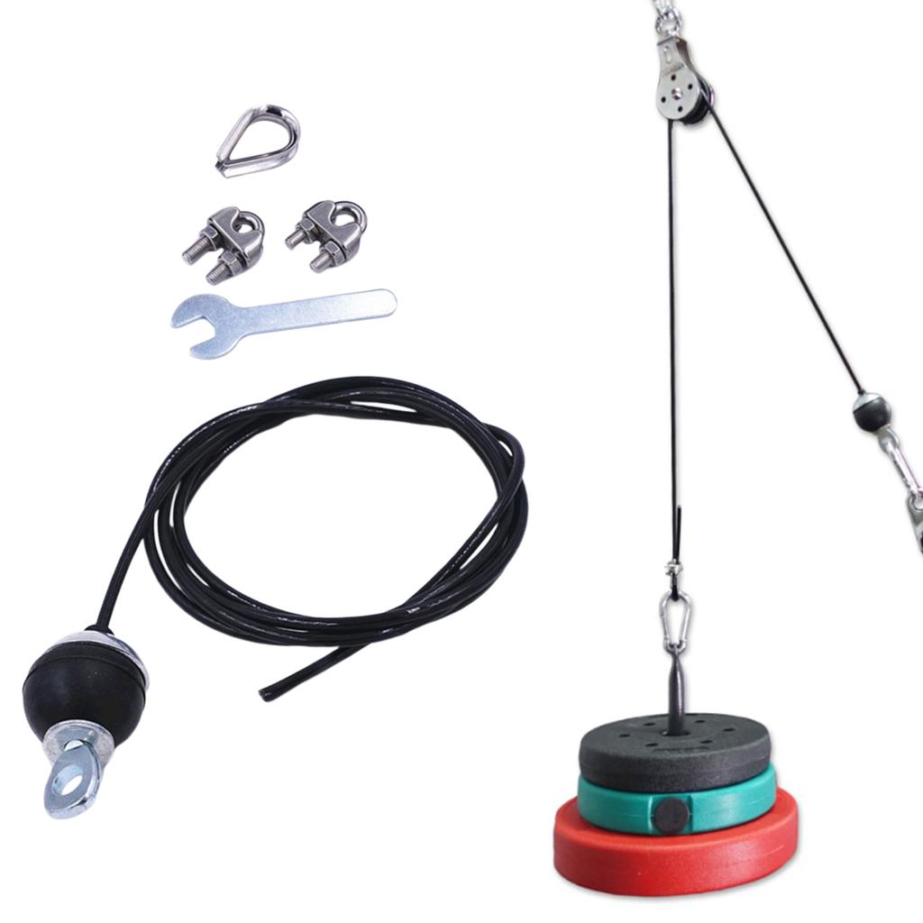 2 Dây nâng tải thể dục tự làm cáp ròng rọc tập luyện thể thao Lifting Load Fitness DIY Pulley