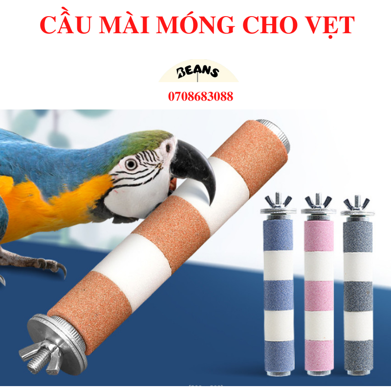 Cầu mài móng cho vẹt chất liệu cao cấp dài 20cm đường kính 2cm