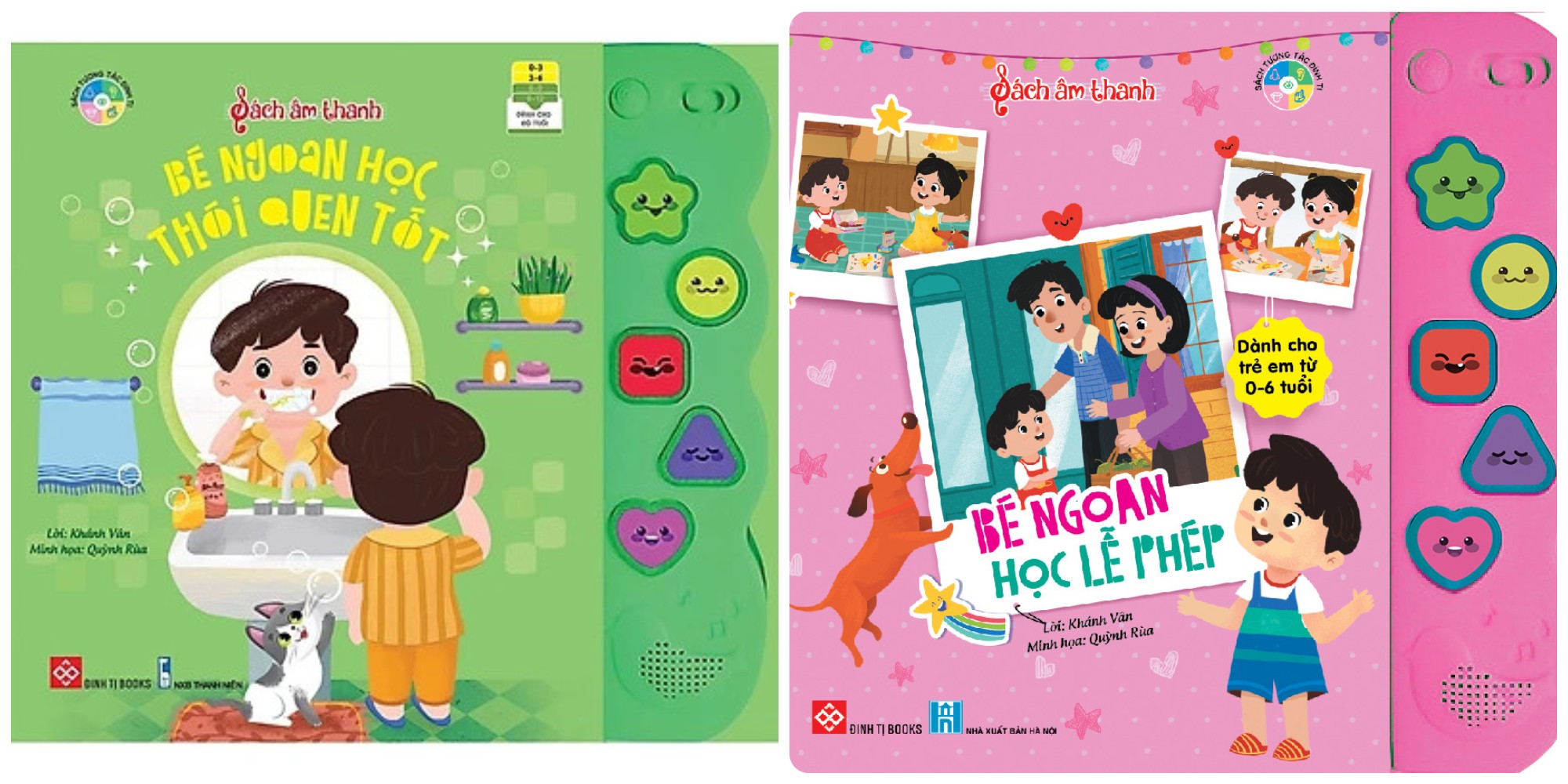 Combo 2 cuốn Sách âm thanh: Bé Ngoan Học Thói Quen Tốt + Bé Ngoan Học Lễ Phép