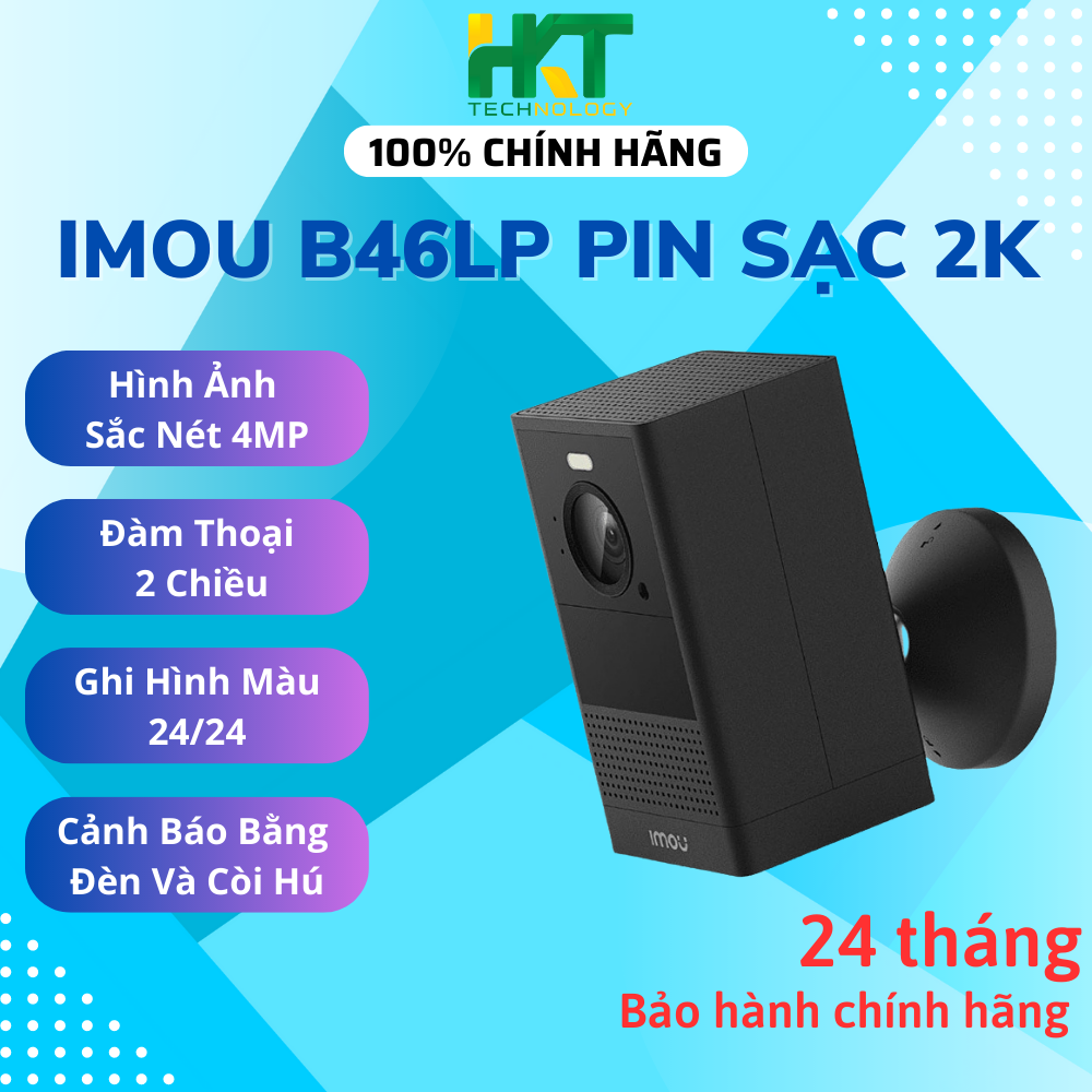 Camera Dùng Pin Sạc Wifi IMOU Cell 2 B46LP 2K Màu Ban Đêm - Hàng chính hãng