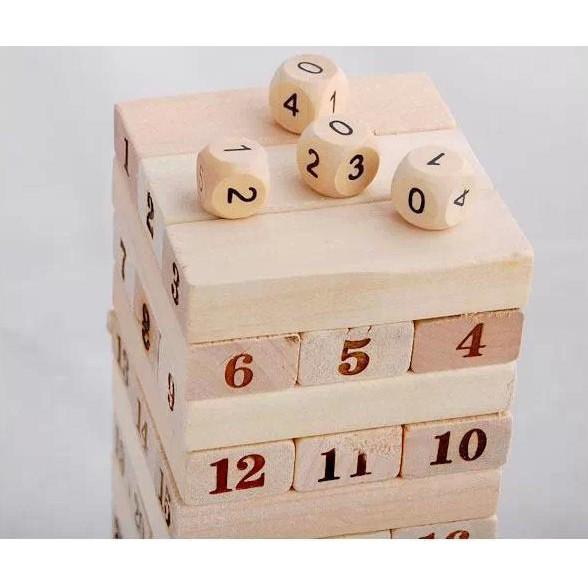 Rút Gỗ - Đồ Chơi Rút Gỗ Loại To Cho Bé An Toàn, Rút Gỗ Số Hàng Cao Cấp 51 Thanh Sắc Nét Rèn Luyện Trí Tuệ TINA