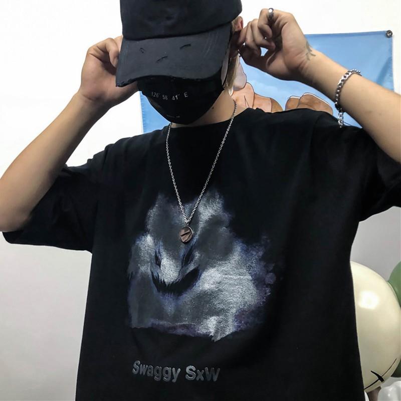 Áo Thun Tay Ngắn In Hình Phong Cách Harajuku