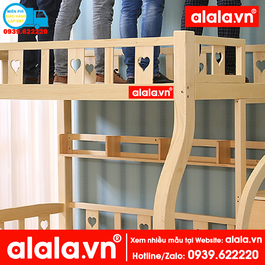 Giường Tầng ALALA101 (1m2, 1m4) Cao Cấp - Thương hiệu ALALA - Za.lo: 0939.622220