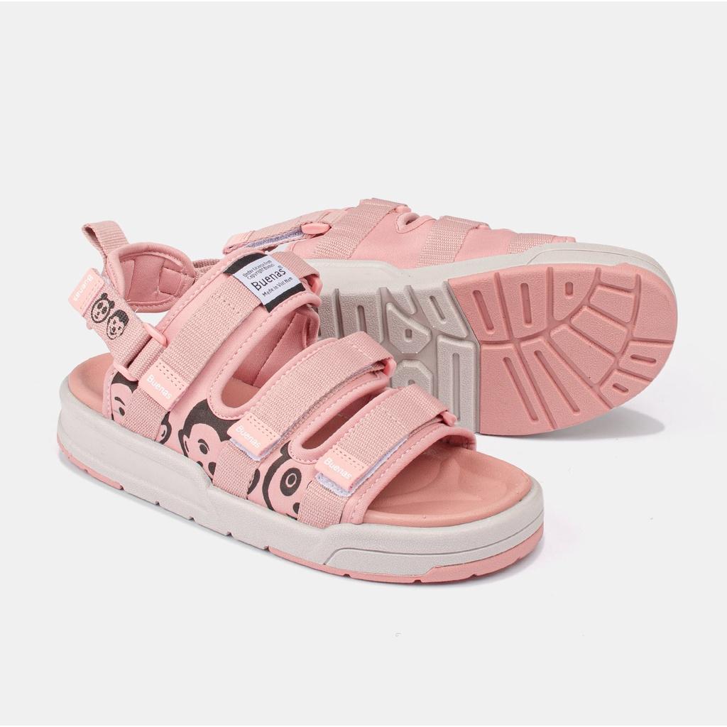 Giày sandal nam nữ unisex đi học quai ngang Buenas Sport SD6868 đế cao 3 phân
