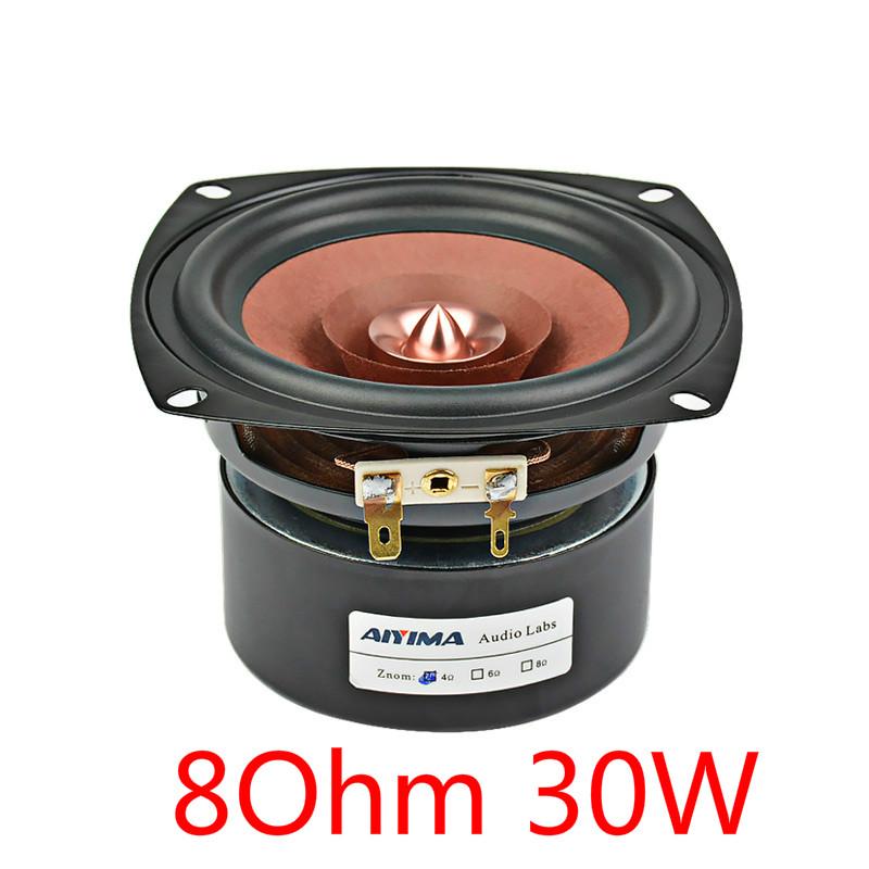 Aiyima 1 Cái 4 Inch Trình Điều Khiển Loa Âm Thanh HIFI 4 8 Ohm 30W Loa Toàn Dải Kệ Sách Loa Cho bộ Khuếch Đại Âm Thanh DIY Color: Square 8Ohm 30W Woofer Size/Full-Range Size: 4"