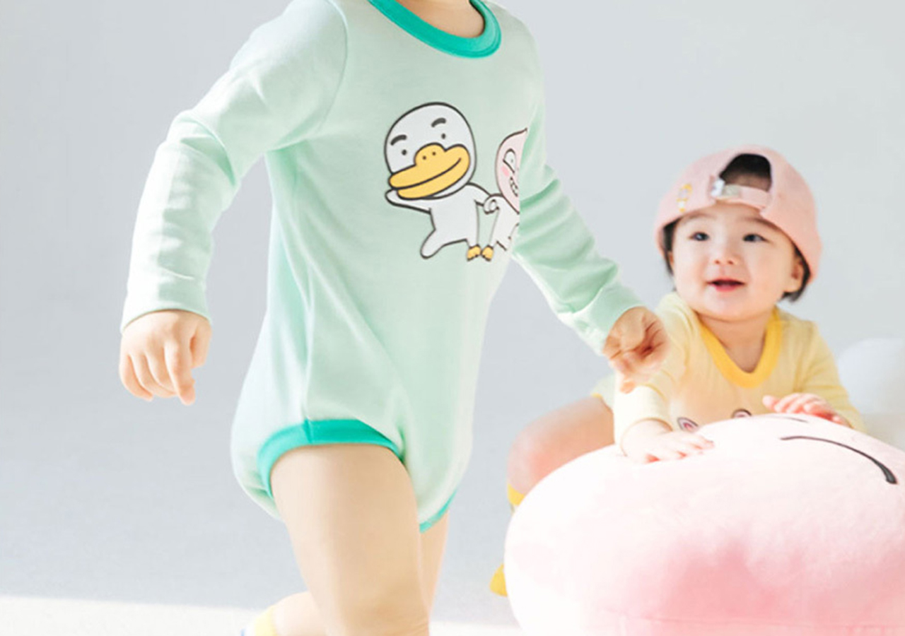 Bộ Bodysuit Baby Tube &amp; Apeach Kakao Friends Chính Hãng