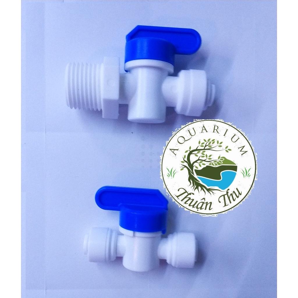 Van khóa nối 2 đầu phi 6mm và van khóa ren nối RN 21/6