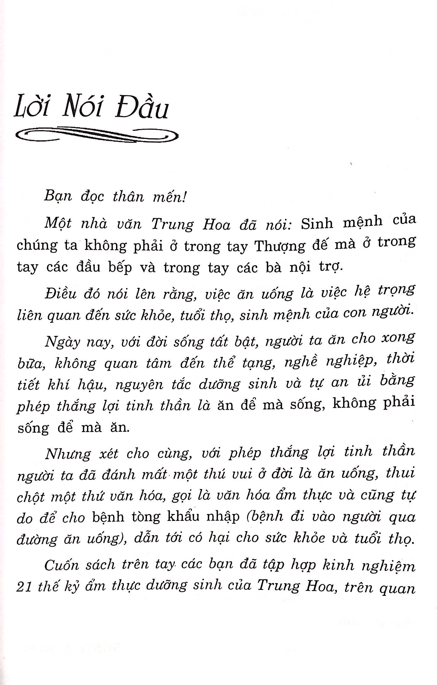 Ẩm Thực Theo Dưỡng Sinh Trung Hoa