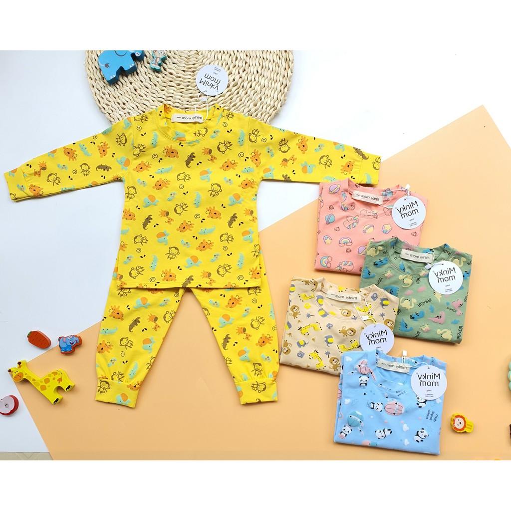 Bộ Cotton (mẫu3) Minky mom in hình ngộ nghĩnh cho bé trai và bé gái (5-18kg)