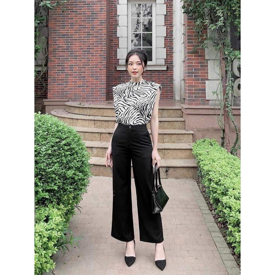 Quần ống rộng culottes công sở cao cấp