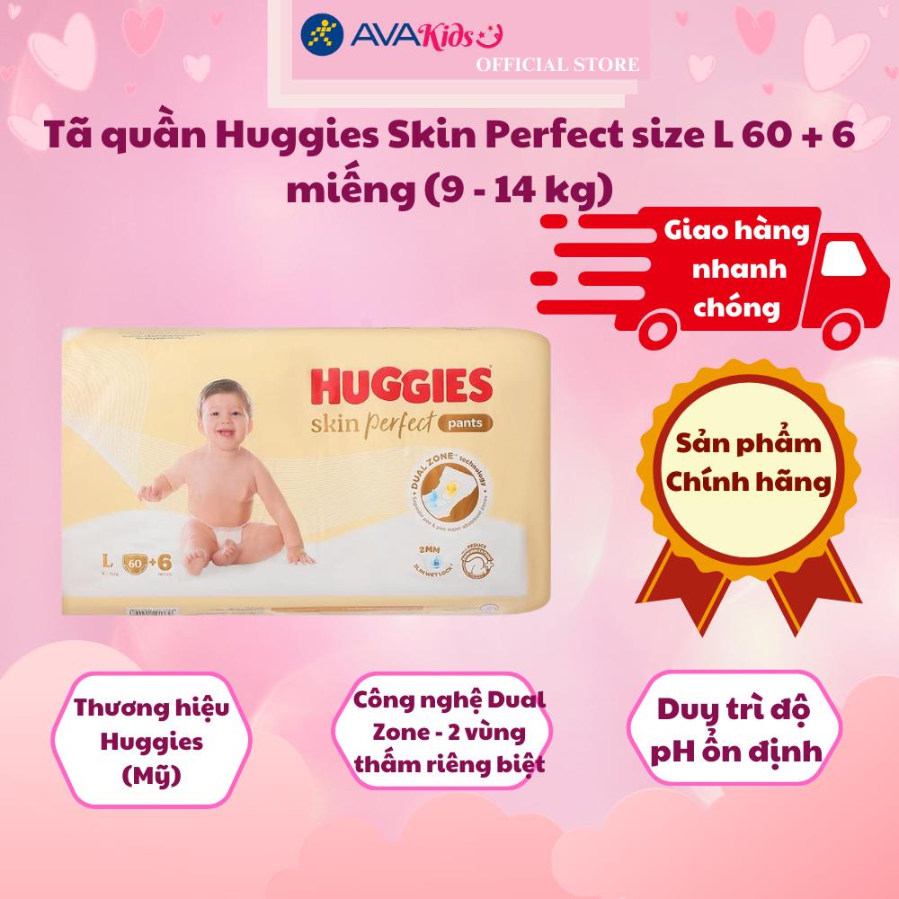 Tã quần Huggies Skin Perfect size L 60 + 6 miếng (9 - 14 kg)