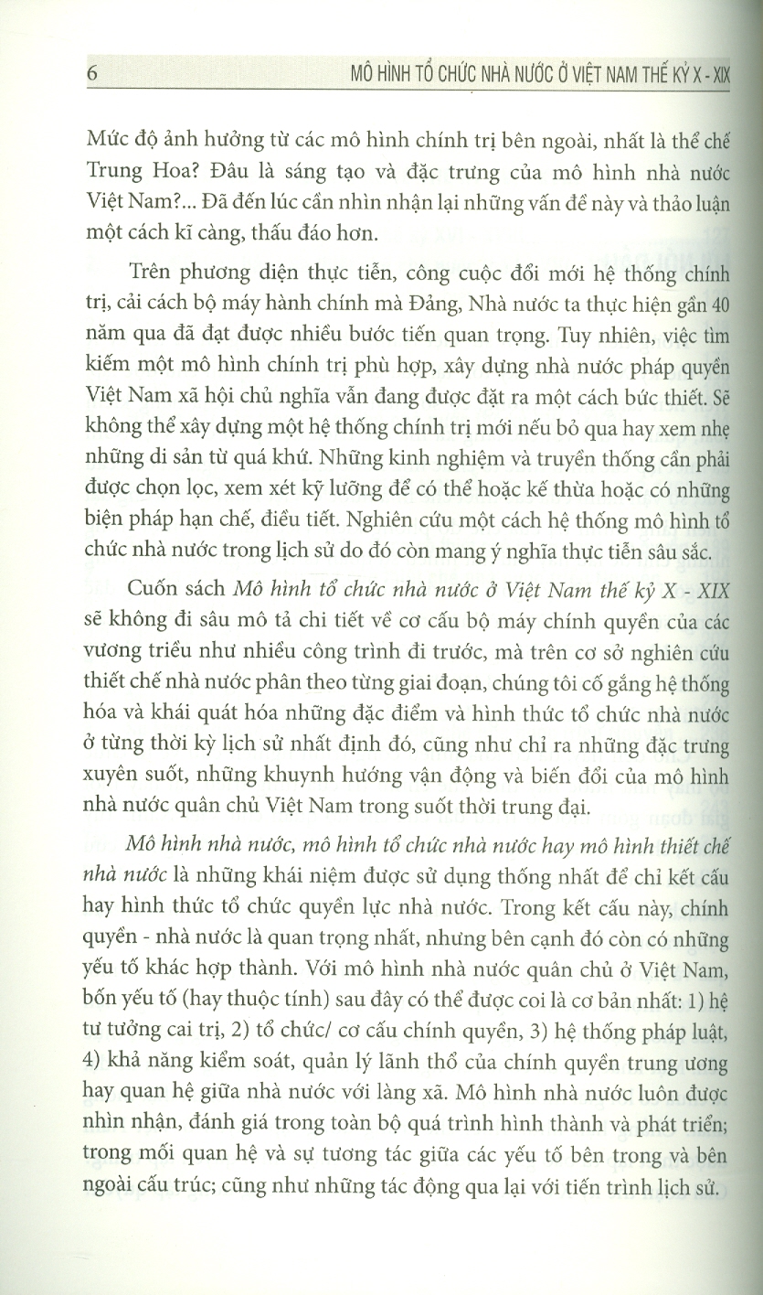 MÔ HÌNH TỔ CHỨC NHÀ NƯỚC Ở VIỆT NAM THẾ KỶ X - XIX - Phạm Đức Anh – NXB ĐHQG HN