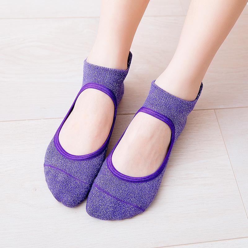 Phụ nữ Pilates vớ không trượt cho yoga, barre, ballet, khiêu vũ, nhà Color: Blue Size: EUR 35-40 US 4.5-8.5