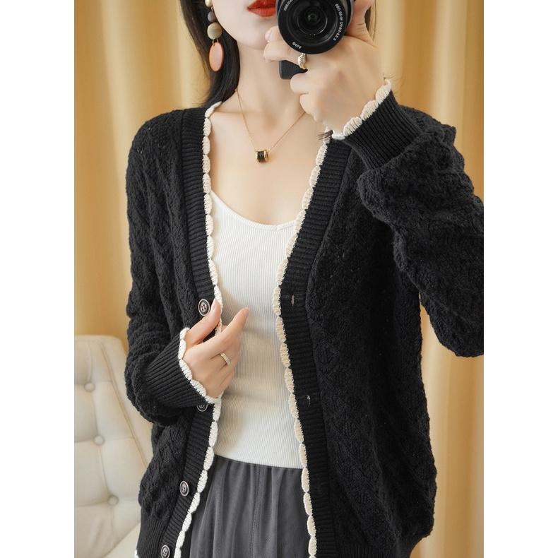 Áo Khoác Len Nữ Cardigan Kiểu Dáng Hàn Quốc Đẹp
