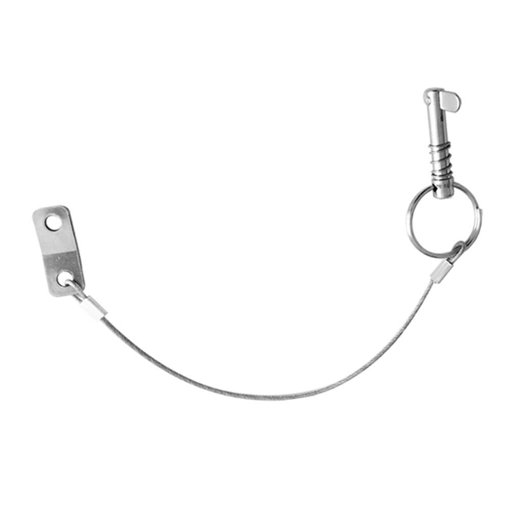 2PCS Marine Boat Top Pin Quick Release Pin Stainless Steel & Lanyard Bimini