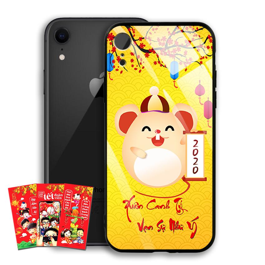 Ốp Lưng Kính Cường Lực cho điện thoại Iphone XR - 03006 7958 HPNY2020 14 - Tặng kèm bao lì xì Chúc Mừng Năm Mới - Hàng Chính Hãng