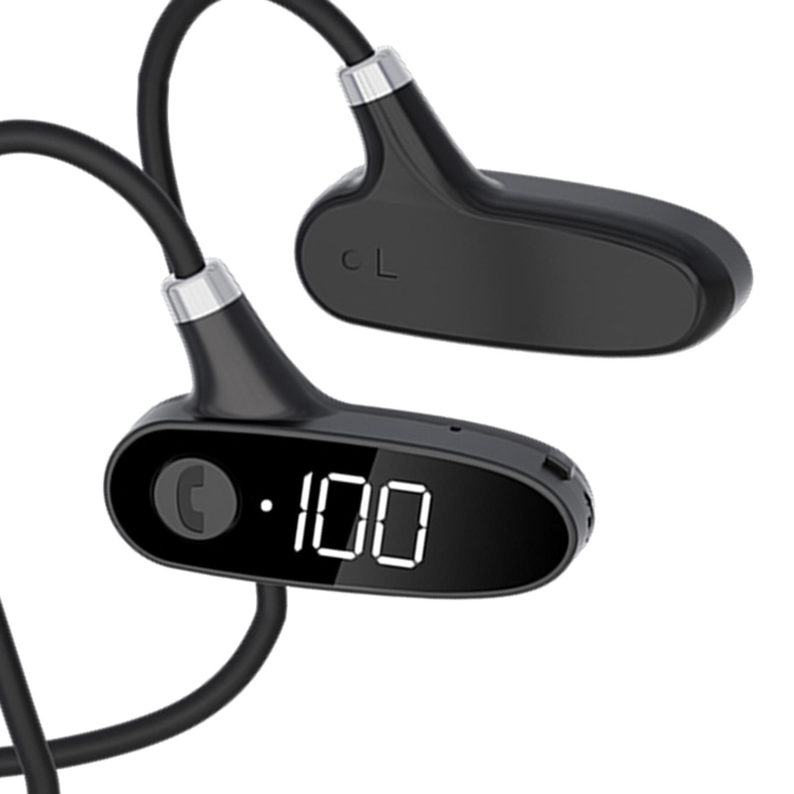 2x Bone Conduction Bluetooth 5.2 Headphones Headsets 10H Black