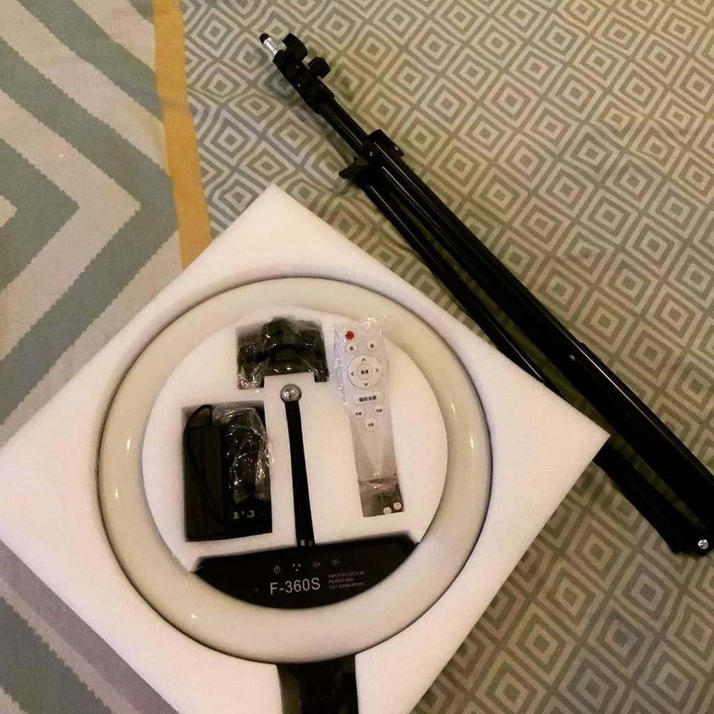 Đèn Live 36CM KT full bộ kèm chân đèn livestream nhiều máy make up spa trang điểm