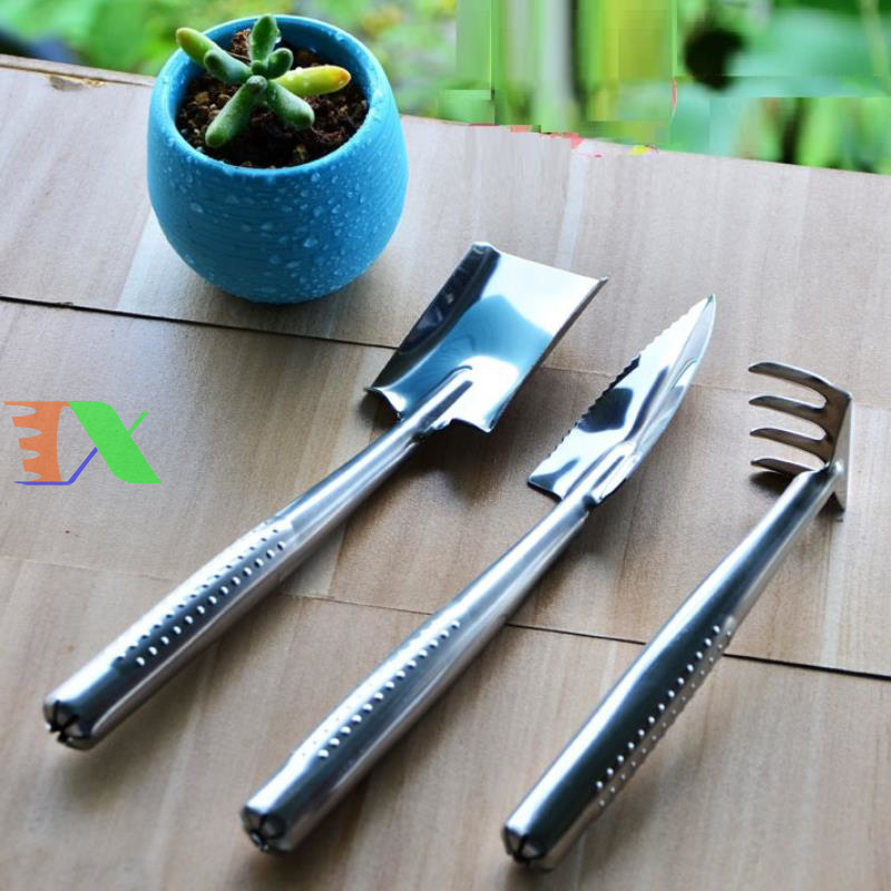 BỘ DỤNG CỤ LÀM VƯỜN TRỒNG CÂY  3 MÓN INOX
