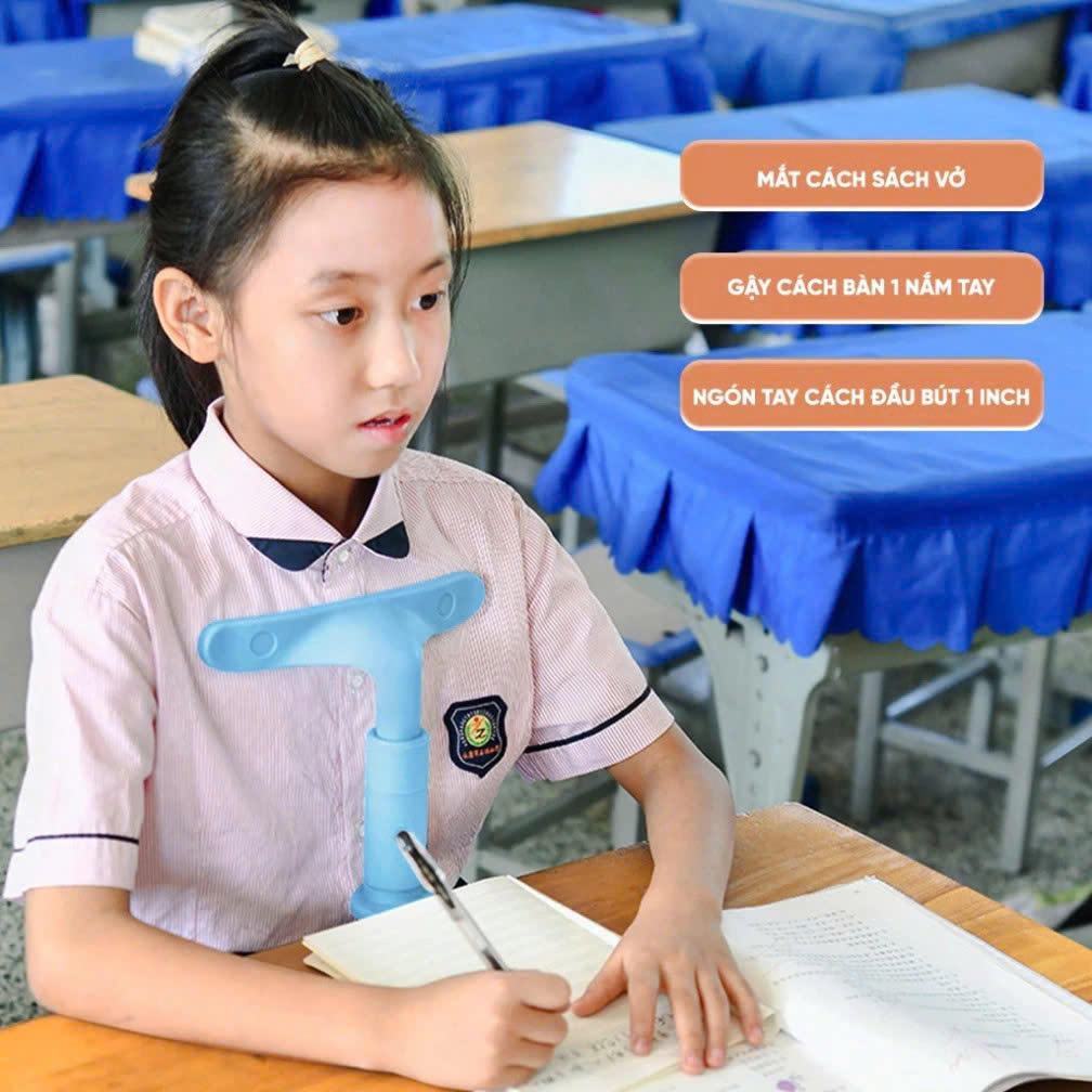 Giá Đỡ Chống Cằm Chống Cận Thị, Dụng Cụ Chống Gù – Luyện Chữ Cho Học Sinh Chính Hãng hạn chế gù lưng cho bé - Có nhiều nấc chiều cao để lựa chọn - Nhựa an toàn cho trẻ em DỤNG CỤ HỌC SINH KHÁC