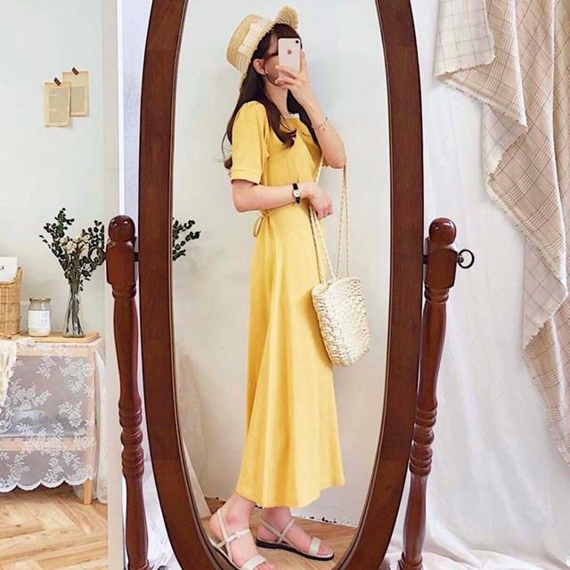 Đầm Suông Dài Viền Ren Nhiều Màu