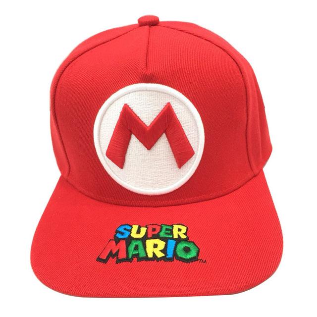Mũ lưỡi trai thêu hình Mario phong cách hip hop cho bé gái