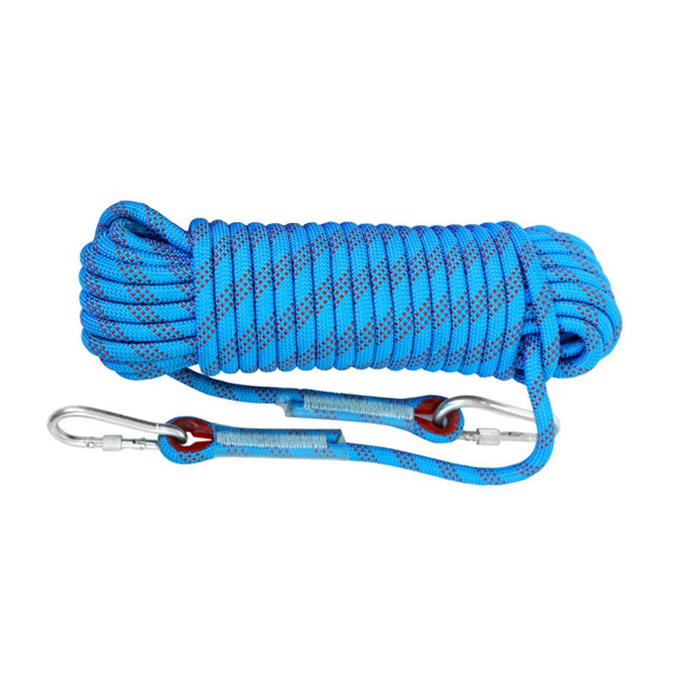 10mm Rock Climbing Rope 10M/20M/30M Outdoor Static Rapelling Rope for Fire Rescue Safety Escape Tree Climbing