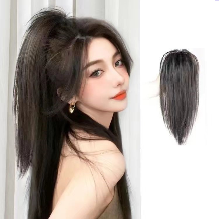 Búi giả đuôi gà dài 35cm B08C FREESHIP tóc giả đuôi gà, búi tóc giả nữ, búi ngoạm tóc giả