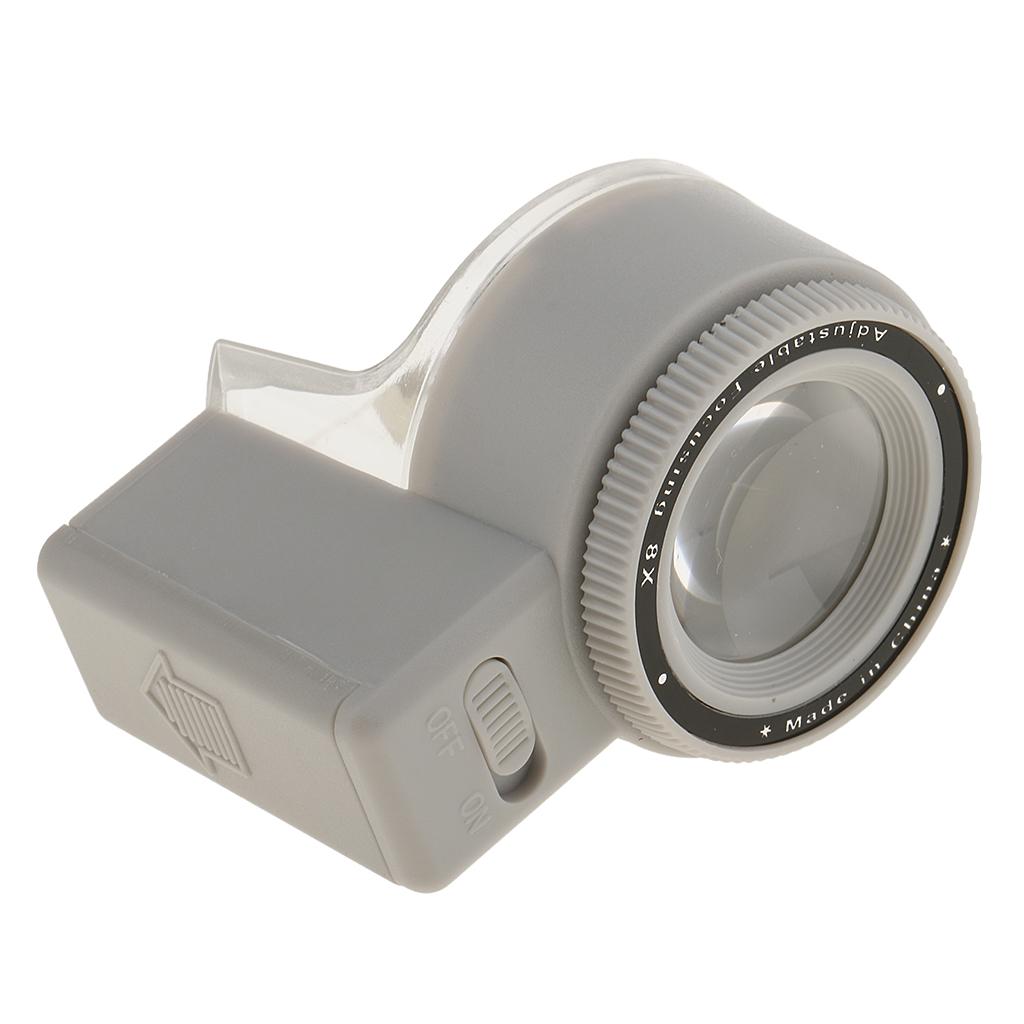 8X Magnification Magnifier Loupe Lens Magnifying Glass with LED Light Scale