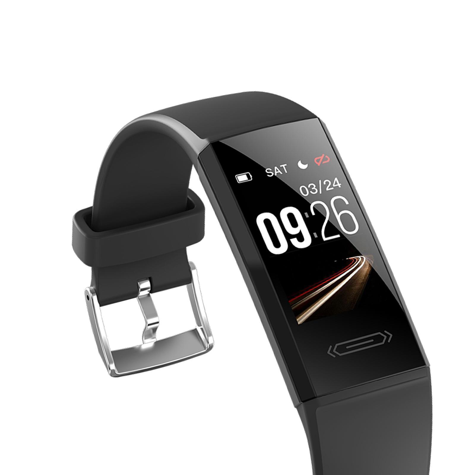 Waterproof Smart Watch Blood Pressure Monitor Bracelet Gift Black