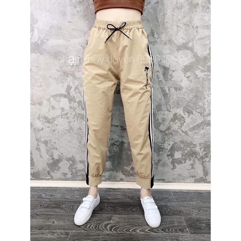 Quần Gió jogger Thêu micky BO GẤU/ Hàng đẹp/ Quần thể thao đẹp