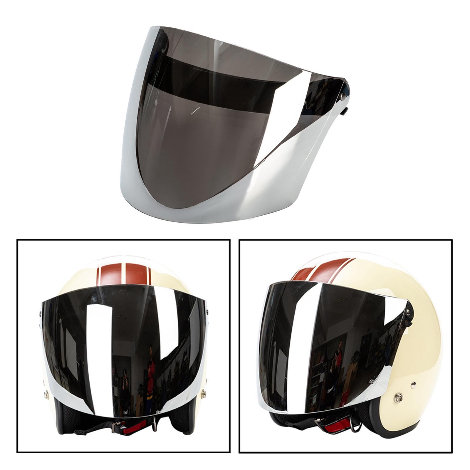2Pcs Retro Open Face Helmet Visor Wind Shield Lens Anti-fog Anti-scratch
