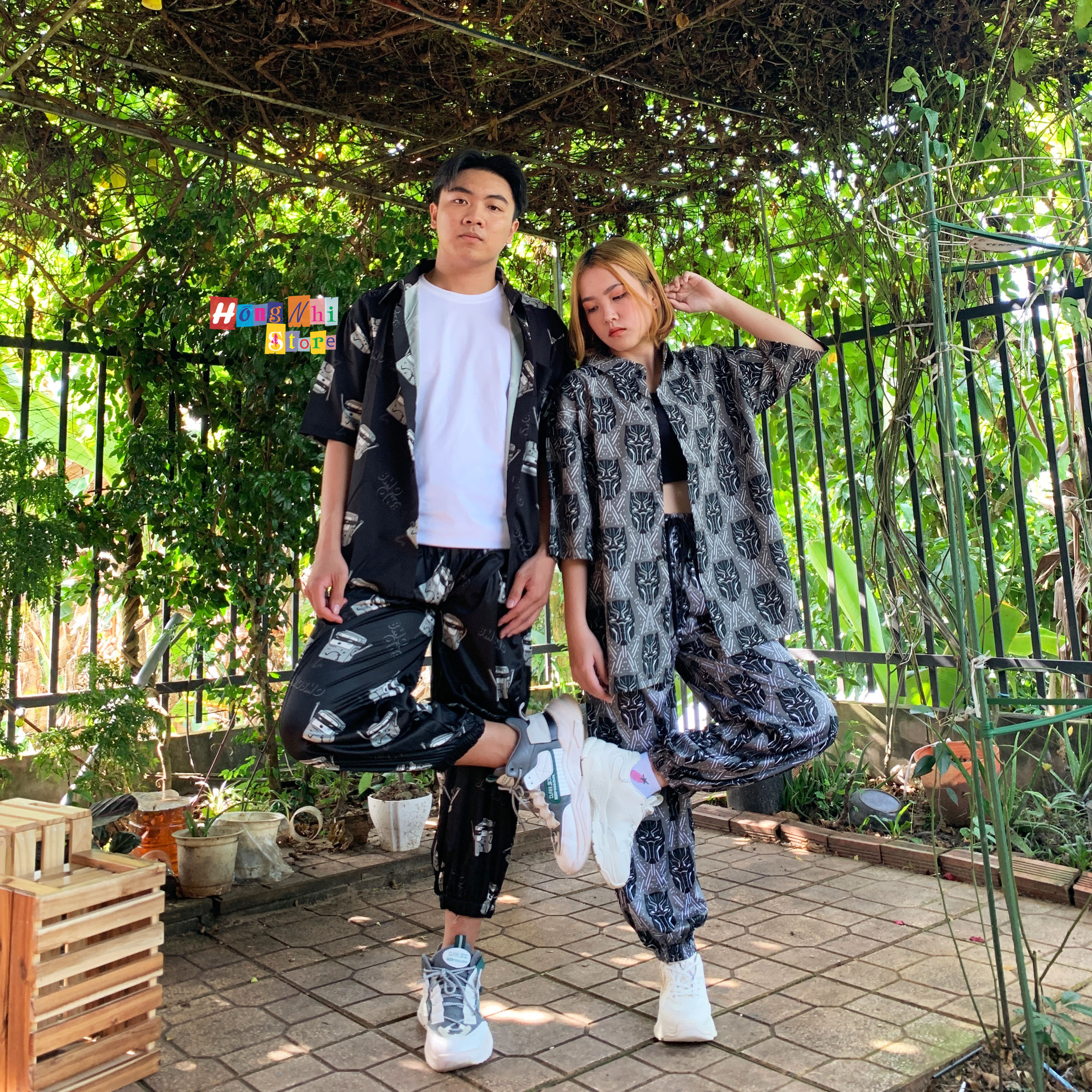 Quần Hoạt Hình Dài Bo Lai Mặt Nạ Cartoon Pant V2 Oversize Ulzzang Unisex - MM - M