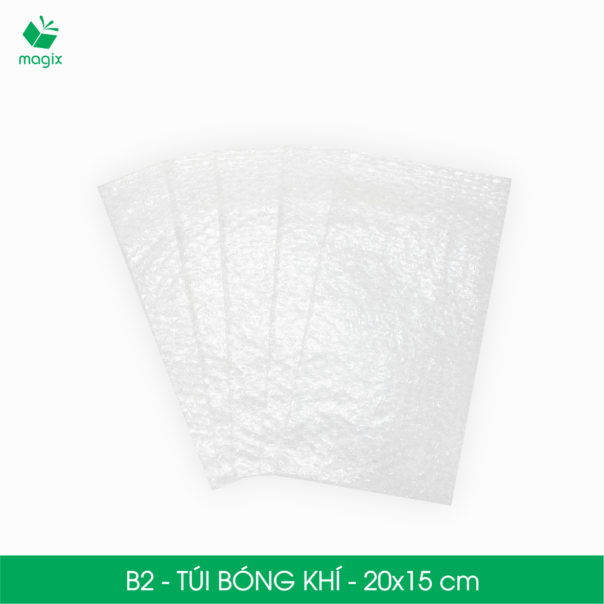 B2 - 20x15 cm - 50 Túi bóng khí chống sốc đóng hàng - Túi gói hàng, bọc chống sốc, xốp chống sốc