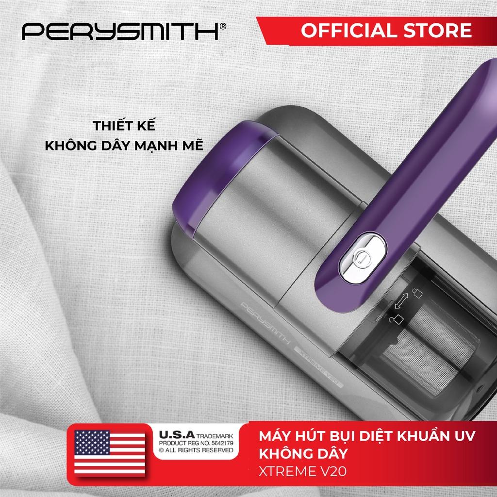 Máy hút bụi giường nệm không dây UV PerySmith XTREME V20 cầm tay hiện đại - Hàng chính hãng