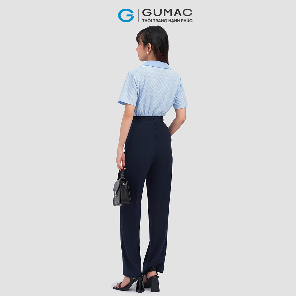Quần suông phối phụ kiện thời trang GUMAC QC11078