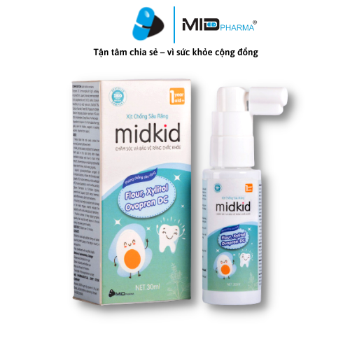 Xịt chống sâu răng cho bé từ 1 tuổi giúp bảo vệ men răng, ngăn ngừa ố vàng, hà mủn, giảm hôi miệng, viêm lợi