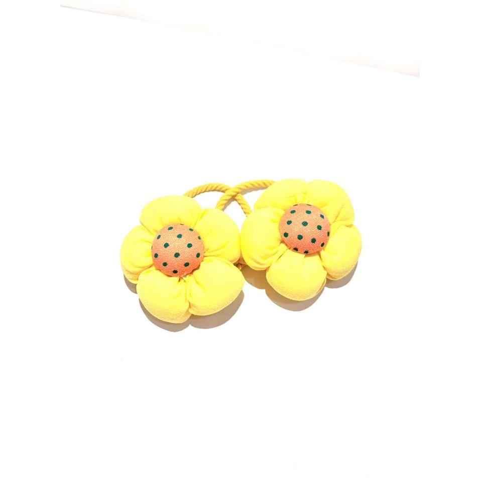 SET2 - DÂY BUỘC TÓC HÌNH HOA 3D BỌC VẢI XỊN XÒ - NUNAM SHOP