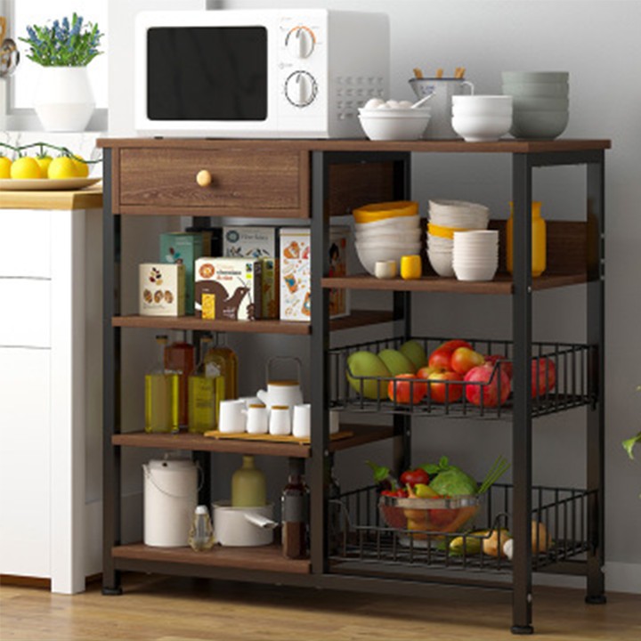 Kệ bếp Gỗ MDF Cao Cấp đa năng hai khoang 4 tầng hiện đại Tiện lợi - Kệ lò vi sóng Kệ tủ đựng đồ nhà bếp sang trọng MGK005 Giao màu ngẫu nhiên