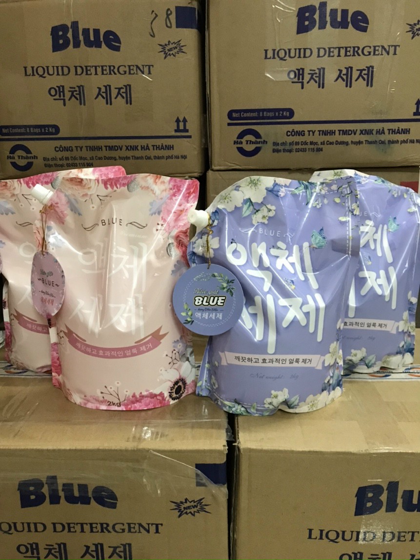 Nước giặt Hàn Quốc 5 in 1 túi 2kg thơm như hoa - Giữ hương thơm lâu
