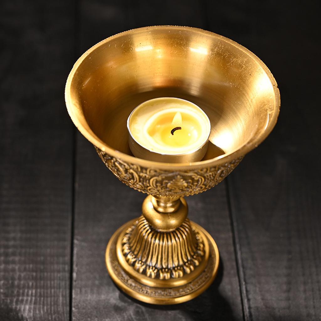 2PCS Ghee Lamp Holder Candle Holder Tibetan  Lamp Home Ornament