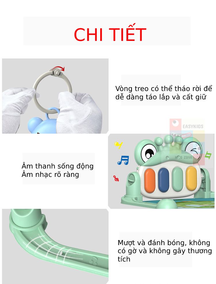Thảm nhạc cao cấp giúp trẻ phát triển thính giác và thị giác