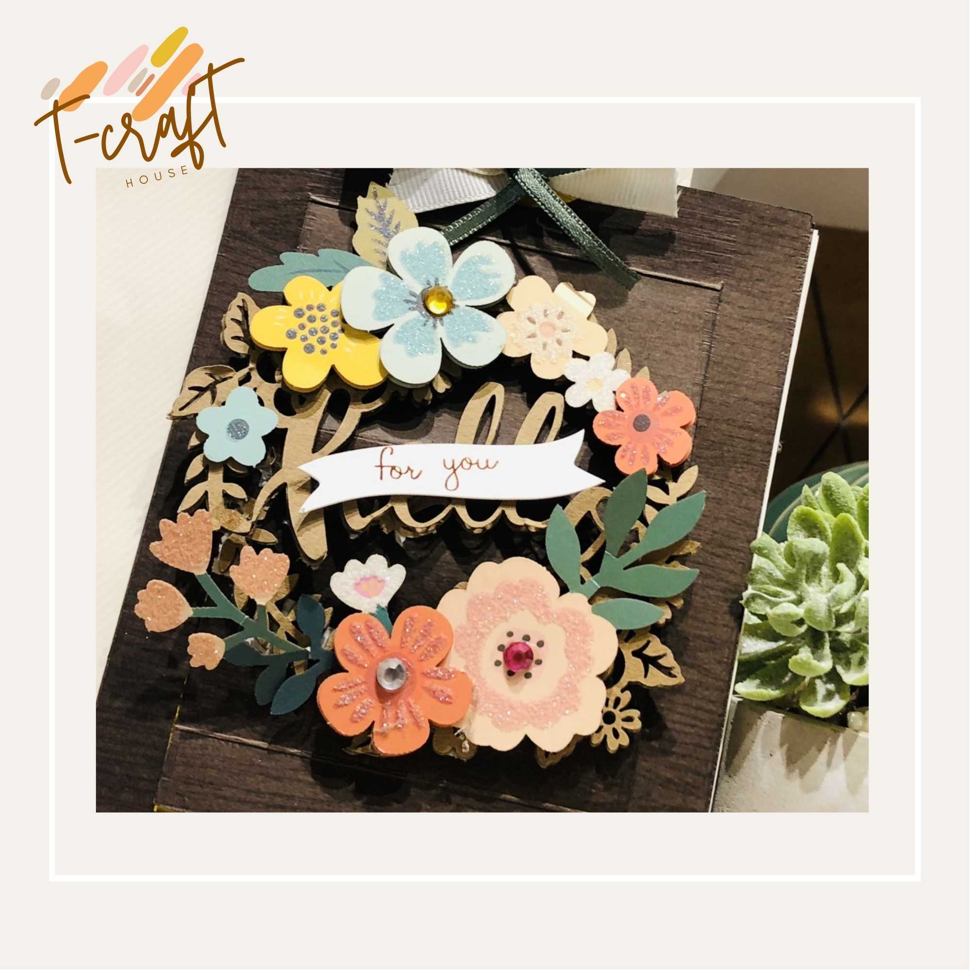 COMBO QUÀ HANDMADE KHUNG TRANH HOA VÀ THIỆP 3D – MÓN QUÀ SINH ĐỘNG VÀ Ý NGHĨA T.CRAFT HOUSE MẪU 1