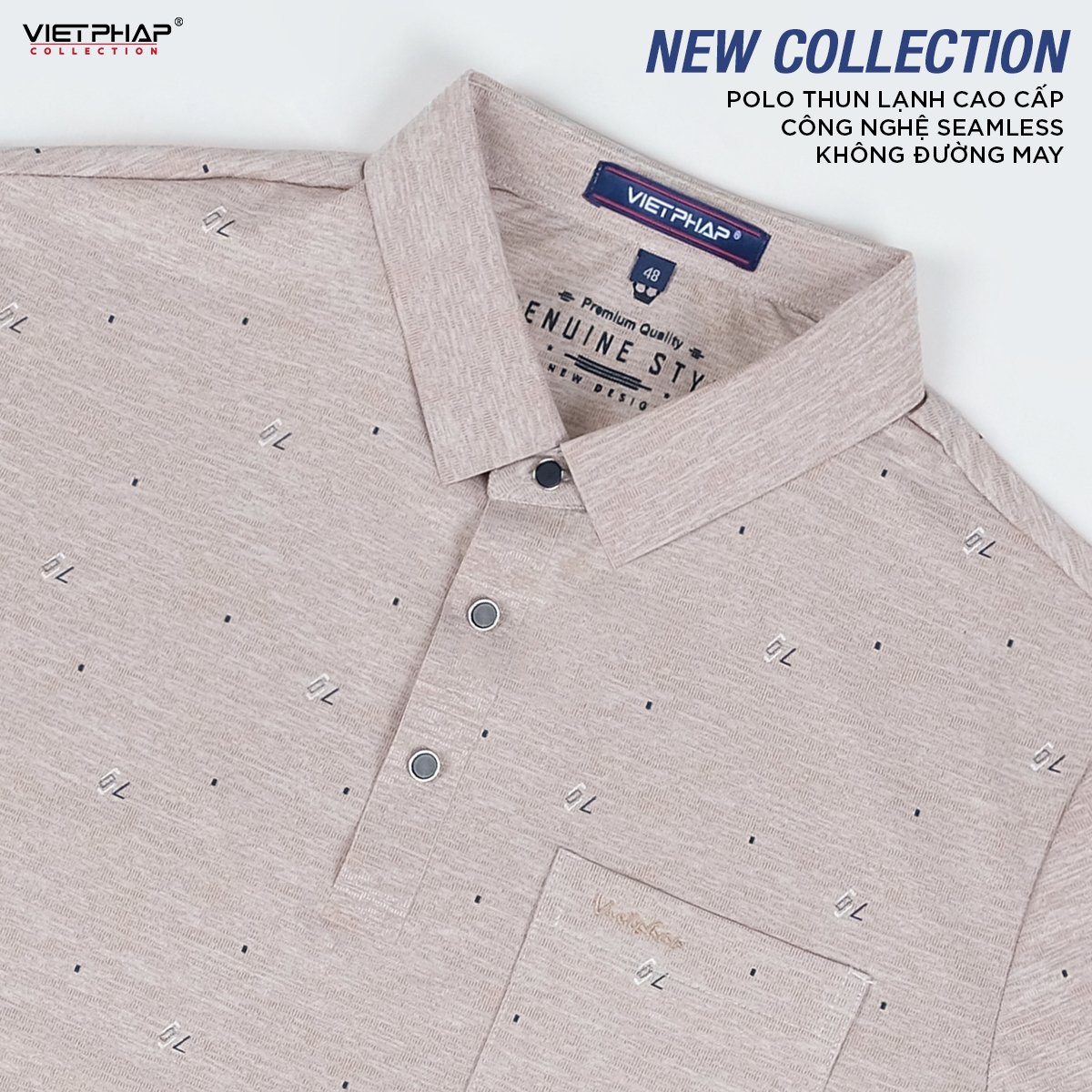 Áo Polo Nam VIỆT PHÁP Form Luxury - Thun Lạnh Cao Cấp, lịch lãm, sang trọng 35913
