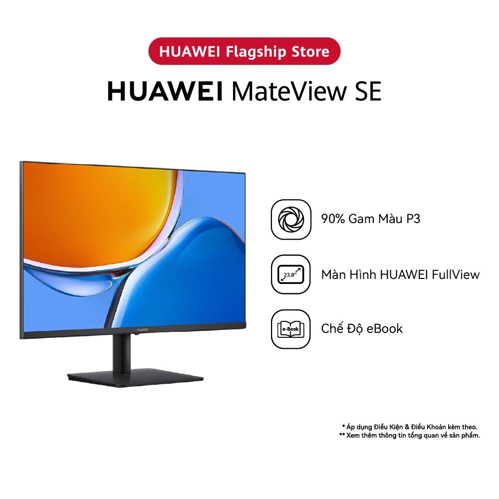 Màn Hình HUAWEI MateView SE | 23.8&quot; | 90% gam màu P3 | Màn hình HUAWEI FullView | Chế độ eBook | Hàng Chính Hãng