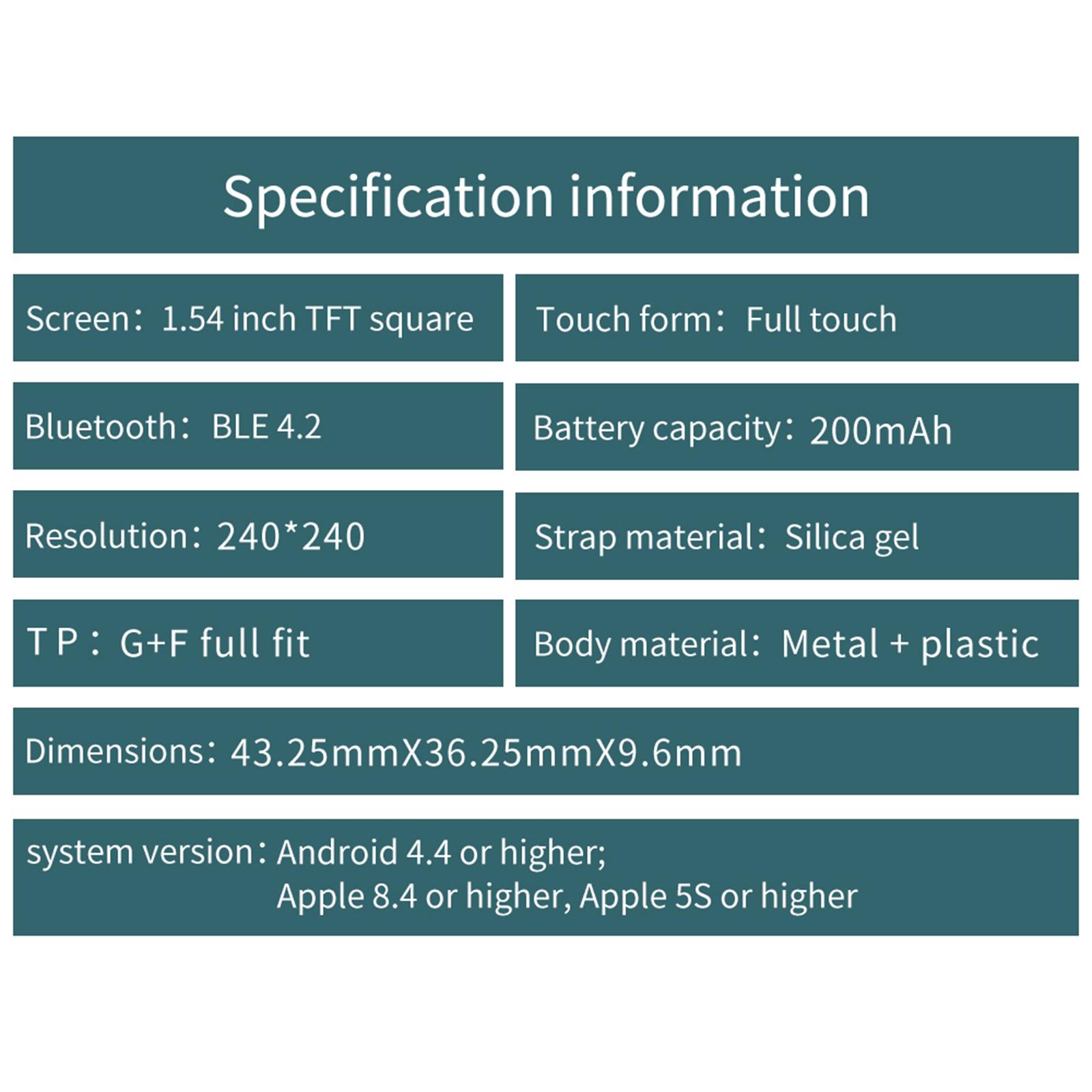 1.54inch MT28 Full Touch IP67 Sport Bluetooth Smart Watch