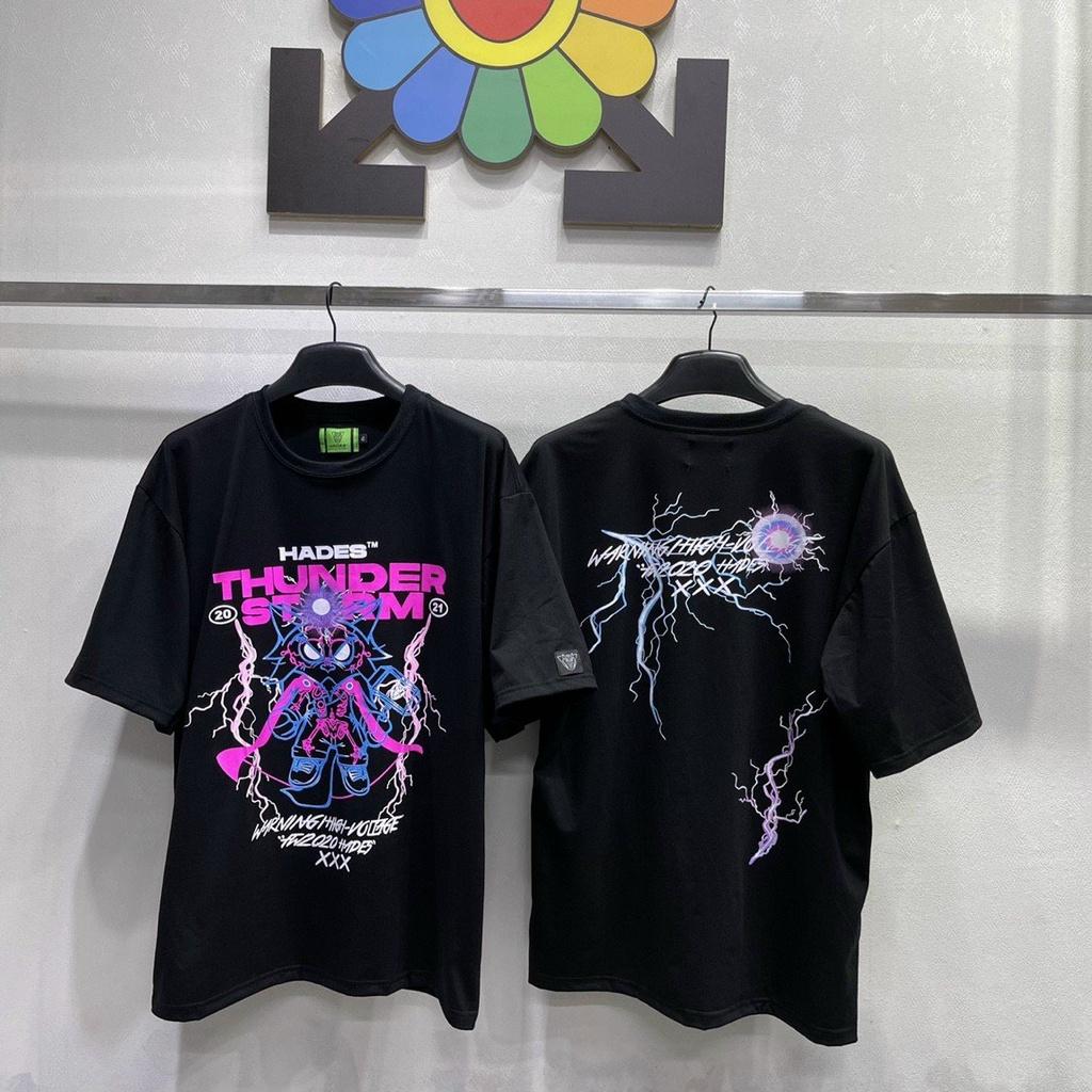 Áo thun unisex tay lở Thunder Storm đầy đủ tag cổ tag tay - THUNDER STORM TEE || Hany Shop