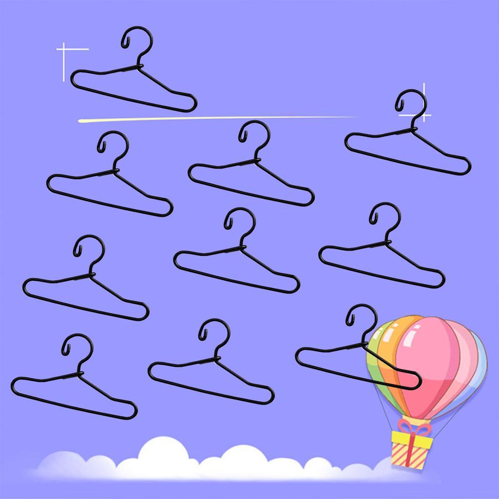 10Pcs Metal Clothes Hangers for BJD Dolls Dress Pants Gown